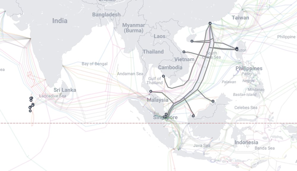 Planned Submarine Cables Supplied by HMN Tech 