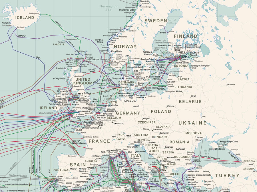 TeleGeography's 2026 Submarine Cable Map